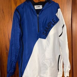 Blue and White Windbreaker Jacket SMPL